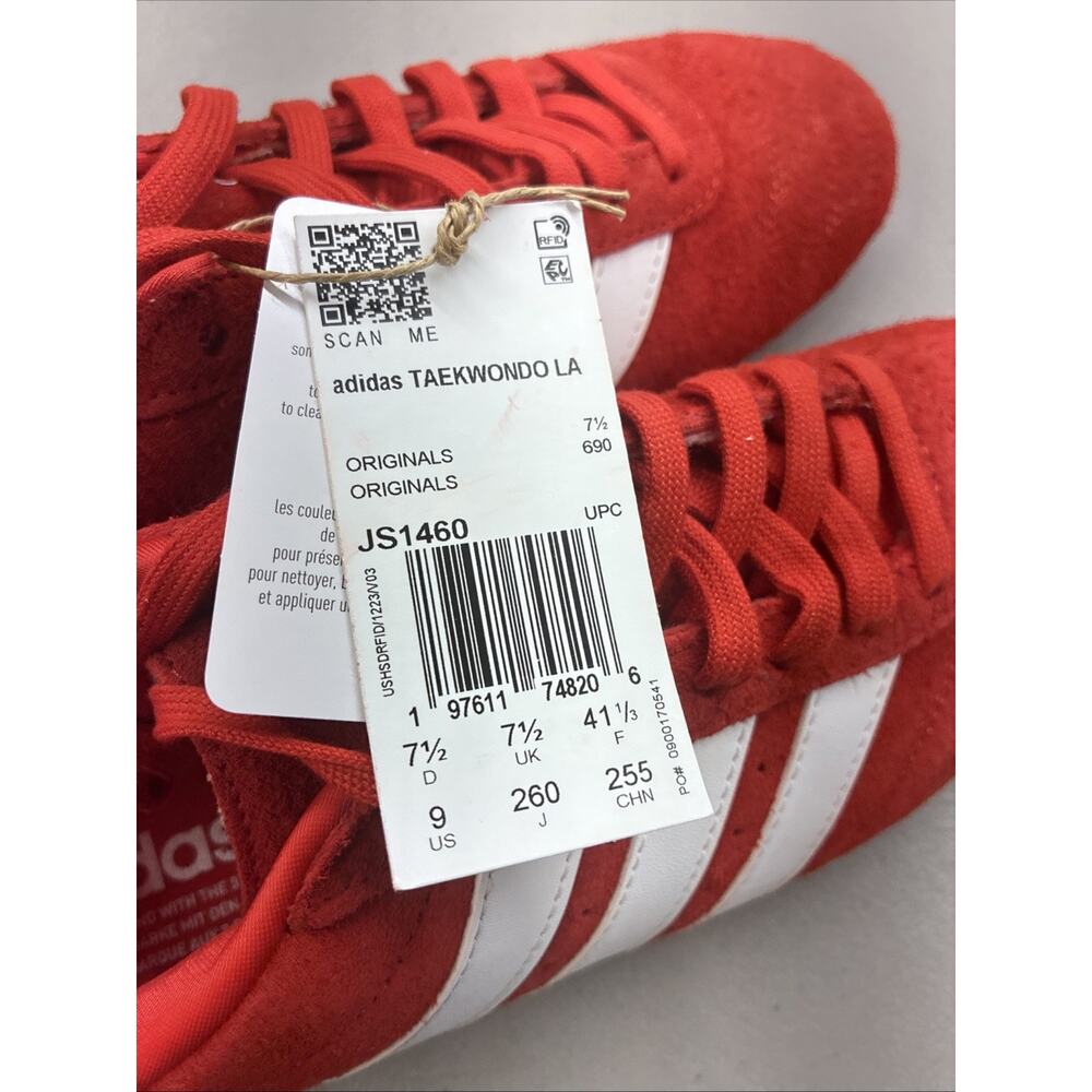 New Adidas Originals Taekwondo Lace Red White Gum Sneakers Size 9 Womens JS1460 - Picture 6 of 6